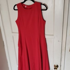 SOLD Red Midi Dress